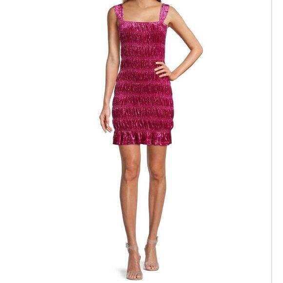 En Saison by Anthropologie size M ruched velvet dress - Picture 1 of 10